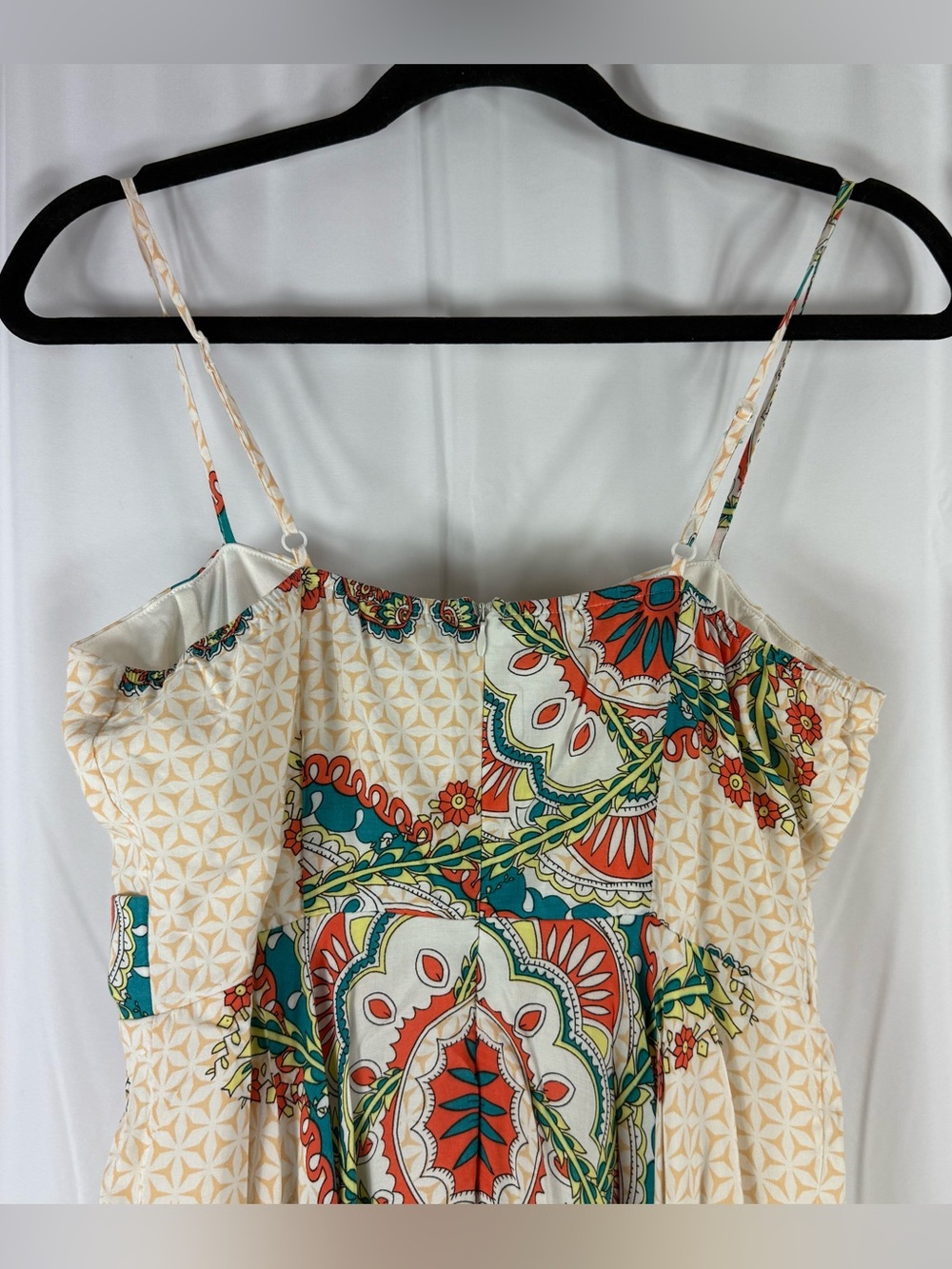 Lovposh Spaghetti Strap Sun Dress Women's Size M Handkerchief Zipper Back Boning - Picture 4 of 16